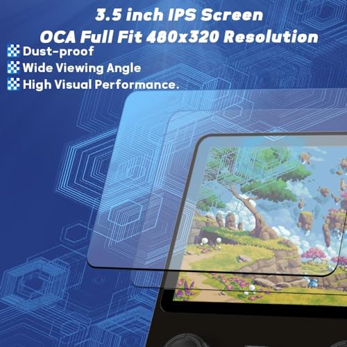 RGB20S Handheld Game Console 3.5 inch Retro Games Consoles Hand-held Classic Emulator Preinstalled 16GB+64GB Black