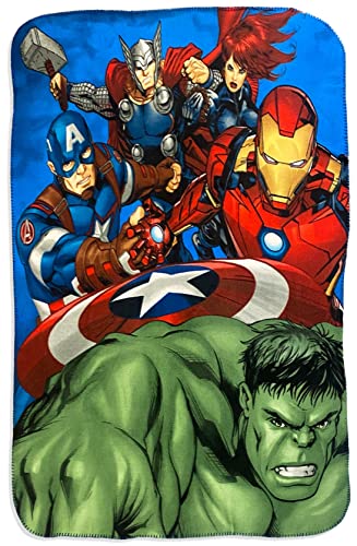 Avenger' Team Join to Save The World Cozy Fleece Throw Blanket 40'' x 60'' (Multicolor)