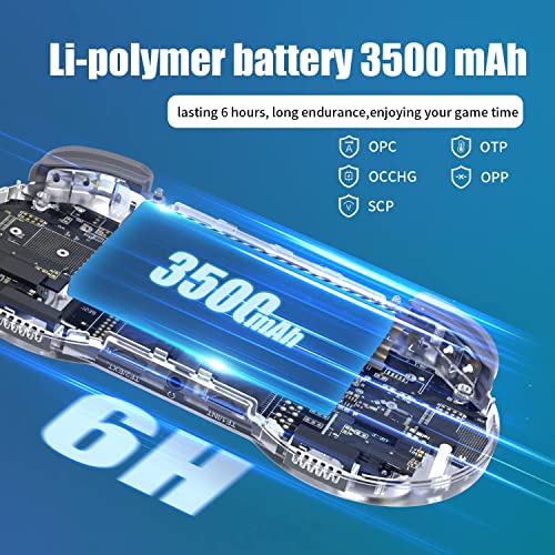 RG353PS Plug & Play Video Games 128G Tf Card Built-in 9000+ Games,RG353PS Handheld Game with 3.5-inch IPS Screen Supports HDMI Multimedia Network Playback,Bluetooth Gamepad (Anbernic RG353PS White)