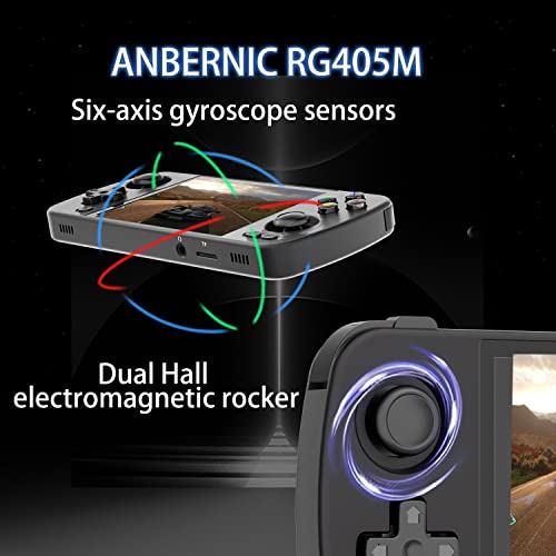 RG405M Retro Handheld Game Aluminum Alloy, Android 12 Built-in 128G TF Card 3172 Games,4 inch IPS Touch Screen with Game Front-end,RG405M Supports OTA Wireless Upgrade