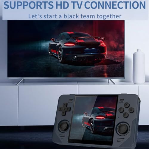 RGB30 16+128G with 20,000 Games, Handheld Game Console, Support 5G WiFi / Bluetooth, RK3566 Chips Open Source System, 4-inch IPS HD Portable Arcade (White)