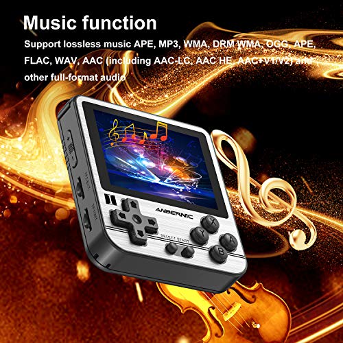 Haihuang RG280V Handheld Video Game with 64G TF Pre-Installed 5000 Classic Games Handheld Game Console 7 Hours Duration Silver