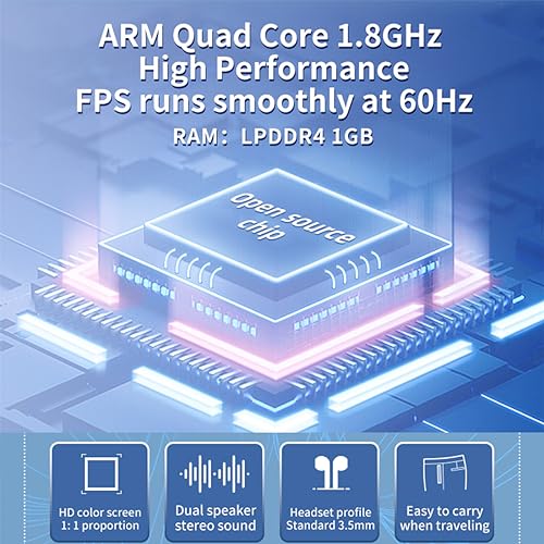 RGB30 16+128G with 20,000 Games, Handheld Game Console, Support 5G WiFi / Bluetooth, RK3566 Chips Open Source System, 4-inch IPS HD Portable Arcade (White)