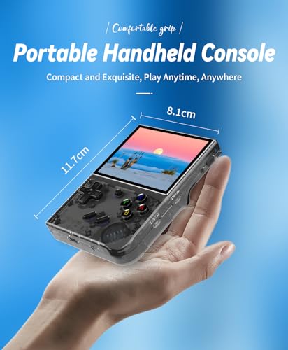 New RG35XX Plus Retro Handheld Game Console - Upgraded Chip - Linux System - 3.5 Inch IPS Screen - Built-in 64G TF Card 5515 Games - 3300mAh Battery - Support HDMI TV Output 5G WiFi Bluetooth 4.2