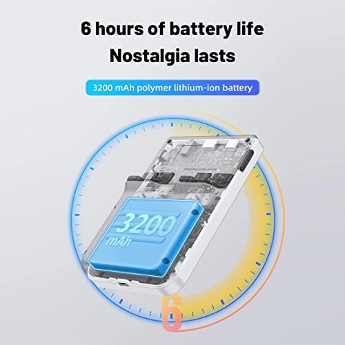 RG353V Handheld Game Console Support Dual OS Android 11+ Linux, 5G WiFi 4.2 Bluetooth RK3566 64BIT 64G TF Card 4450 Classic Games 3.5 Inch IPS Screen 3500mAh Battery (Anbernic RG353V White)