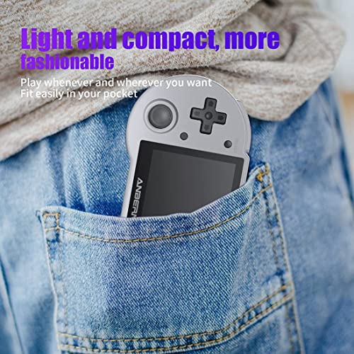 ANBERNIC RG353P Handheld Game Console Support 5G WiFi 4.2 Bluetooth Dual OS +Android 11, Linux RK3566 64BIT 64G TF Card 4452 Classic Games 3.5 Inch IPS Screen 3500mAh Battery