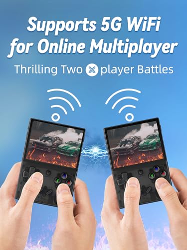 New RG35XX Plus Retro Handheld Game Console - Upgraded Chip - Linux System - 3.5 Inch IPS Screen - Built-in 64G TF Card 5515 Games - 3300mAh Battery - Support HDMI TV Output 5G WiFi Bluetooth 4.2