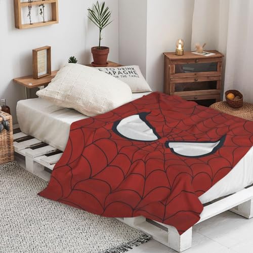 Cartoon Superhero Spider Blanket Soft Flannel Blankets, Cozy Sofa Fuzzy Blankets Lightweight Warm Throw Blankets for Couch,Soft Throw Blankets for Bed 50"x40"