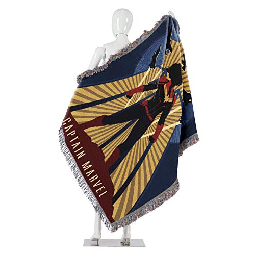 Northwest Captain Marvel Woven Tapestry Throw Blanket, 48" x 60", Lift Off