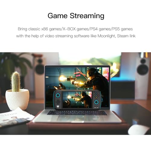 AYN Odin Pro Retro Game Handheld Console, SD845 Android Retro Game Console Multiple Emulators Console FHD 1080P LCD 6600mAh Fast Charging Gaming Console (128GB, Black)