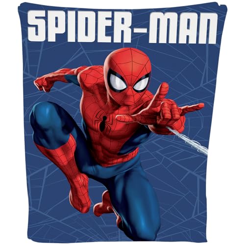 Disney Spiderman Web Fleece Blanket Throw Super Soft Bed Accessories Gift for Boys Kids Marvel Hero
