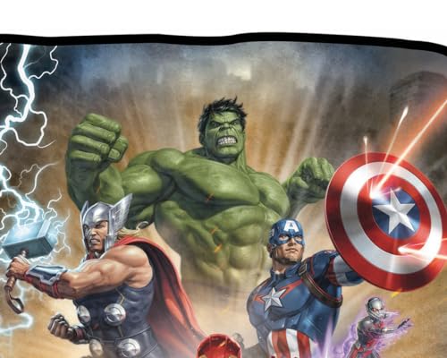 Seven Times Six Marvel Avengers Defenders of Earth Blanket 46" X 60" Flannel Fleece Throw
