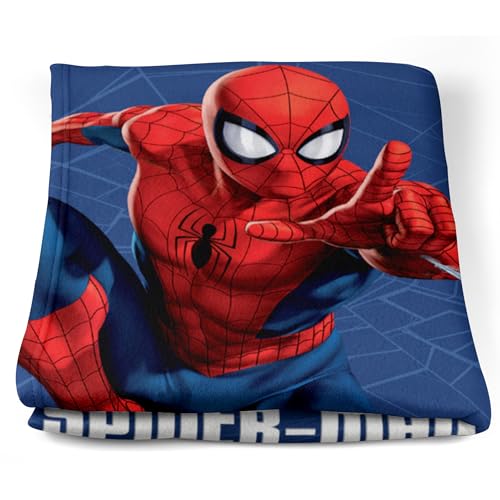 Disney Spiderman Web Fleece Blanket Throw Super Soft Bed Accessories Gift for Boys Kids Marvel Hero