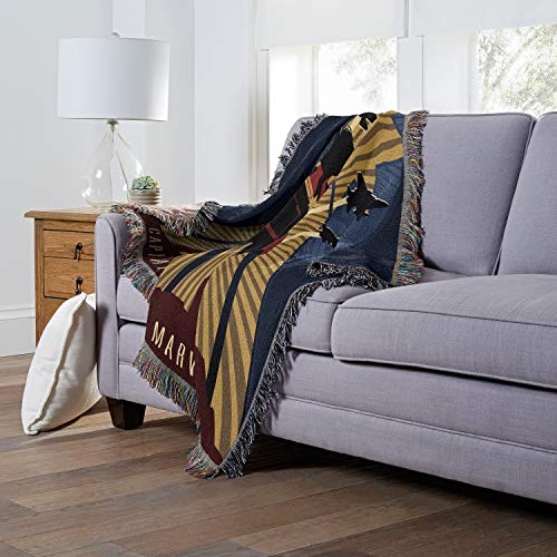 Northwest Captain Marvel Woven Tapestry Throw Blanket, 48" x 60", Lift Off
