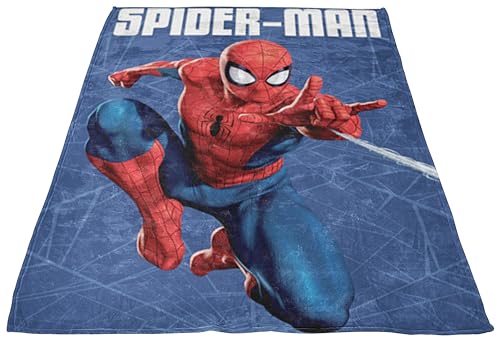 Disney Spiderman Web Fleece Blanket Throw Super Soft Bed Accessories Gift for Boys Kids Marvel Hero