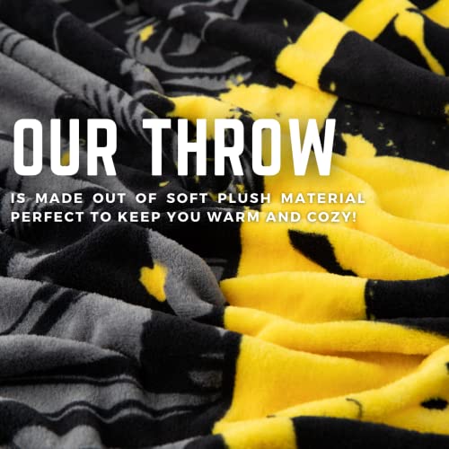 Franco Collectibles Batman Bedding Super Soft Micro Raschel Throw, 46 in x 60 in, (Official Licensed Product)