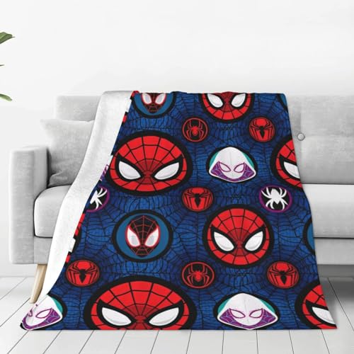 Superhero Spider Blanket Soft Cozy Fleece Throw Blanket Plush Lightweight Warm Fuzzy Flannel Blankets and Throws for Kids Boys Girls 50"X40"