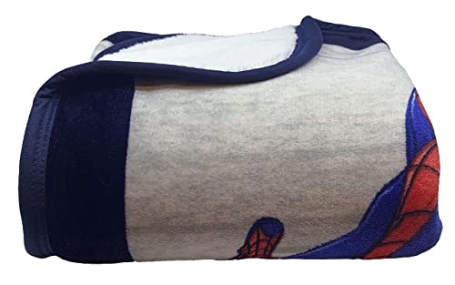 Jay Franco Marvel Spiderman City Swinger Sherpa Throw Blanket - Measures 50 x 60 inches, Kids Bedding - Fade Resistant Super Soft