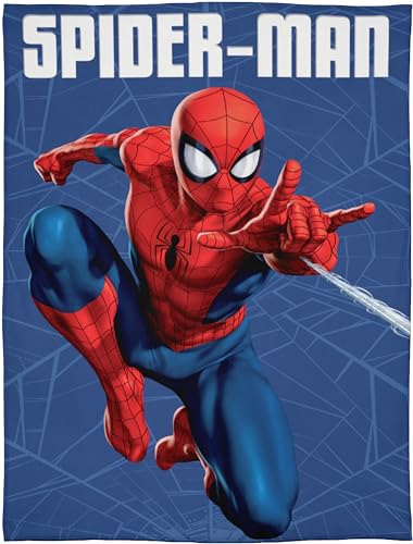 Disney Spiderman Web Fleece Blanket Throw Super Soft Bed Accessories Gift for Boys Kids Marvel Hero
