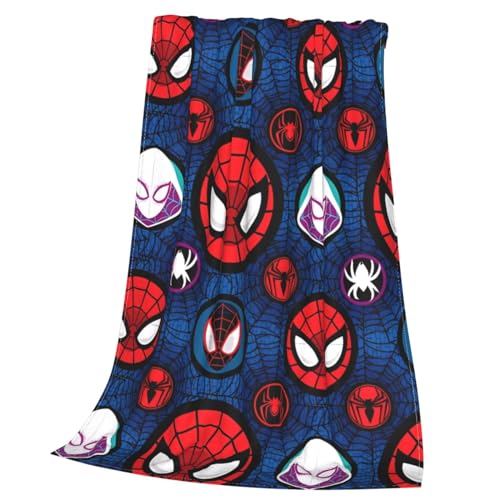 Superhero Spider Blanket Soft Cozy Fleece Throw Blanket Plush Lightweight Warm Fuzzy Flannel Blankets and Throws for Kids Boys Girls 50"X40"
