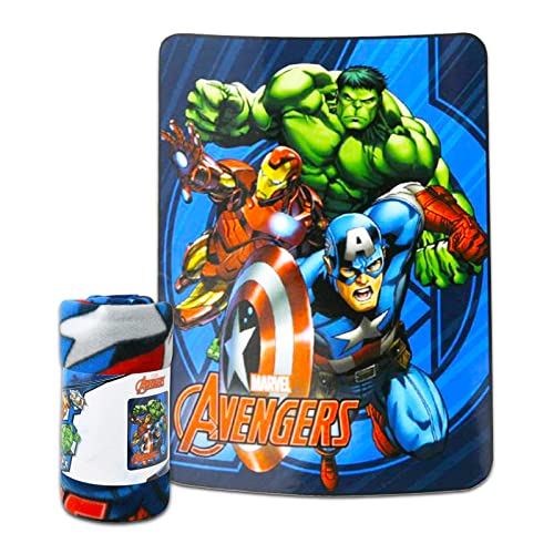 Avengers Blanket - Bundle with Avengers for Boys, Tote, Stickers, More | Avengers Throw Blanket, Avengers Fleece Blanket