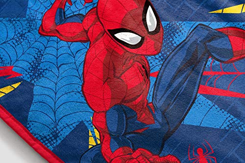 Jay franco Marvel Spiderman Off The Wall Throw Blanket - Measures 46 x 60 inches, Kids Bedding - Fade Resistant Super Soft Fleece (Official Marvel Product)