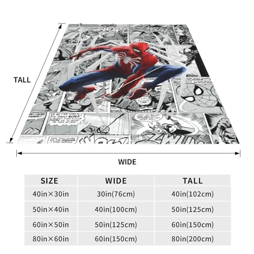 Superhero Blanket Soft Cozy Fleece Throw Blanket Plush Lightweight Warm Fuzzy Flannel Blankets and Throws for Couch Sofa Bed 50"X40"