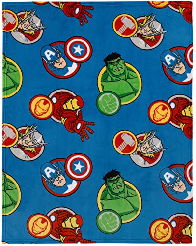 Marvel Avengers Toddler Blanket - 40” X 50” - Super Soft, Plush, Warm and Comfortable