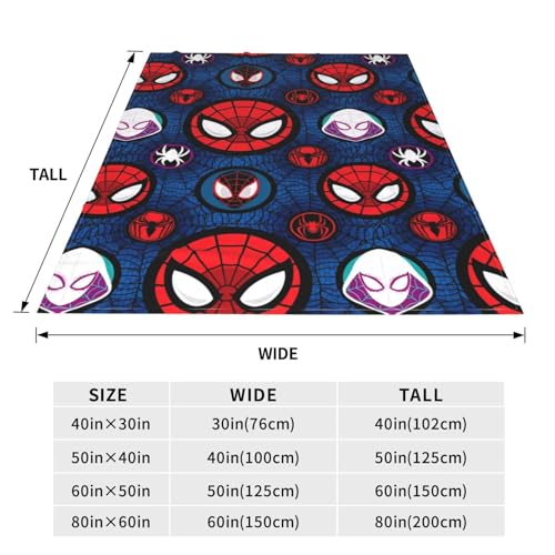 Superhero Spider Blanket Soft Cozy Fleece Throw Blanket Plush Lightweight Warm Fuzzy Flannel Blankets and Throws for Kids Boys Girls 50"X40"