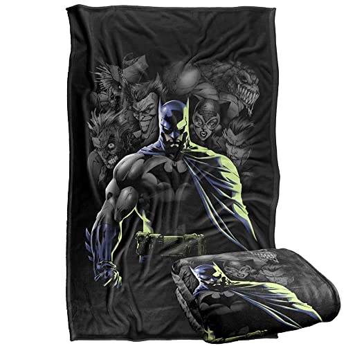 Batman Villains Unleashed Silky Touch Super Soft Throw Blanket 36" x 58",Villains Unleashed