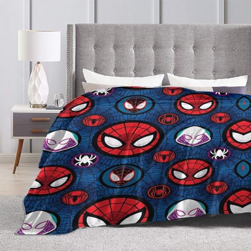 Superhero Spider Blanket Soft Cozy Fleece Throw Blanket Plush Lightweight Warm Fuzzy Flannel Blankets and Throws for Kids Boys Girls 50"X40"