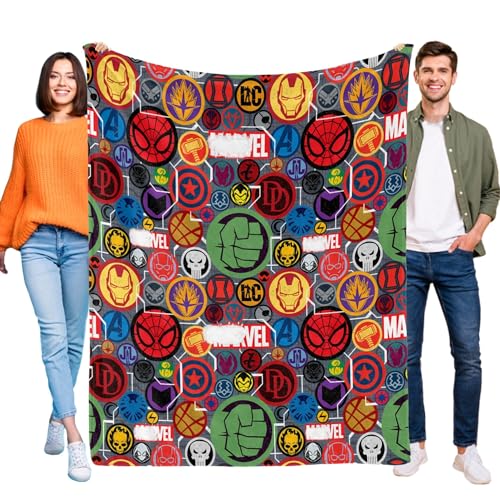 Superhero Spider Print Blanket 40" x 50" Soft Plush Blanket for Couch Car Bed Increase Size Throw Blanket for Living Room Couch Comfortable Bedding Cartoon