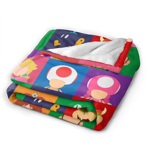 Super Blanket, Super Soft Warm Plush Blanket Cute Cartoon Character Print Blanket for Sofa Bedroom-2-50 * 40"
