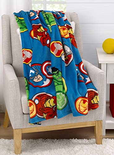 Marvel Avengers Toddler Blanket - 40” X 50” - Super Soft, Plush, Warm and Comfortable