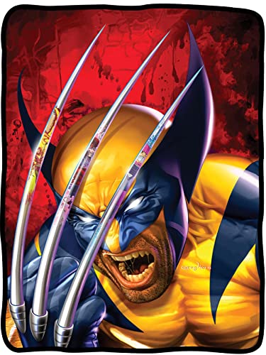 Marvel X-Men Wolverine Claw by Greg Horn Fleece Throw Soft Lightweight Blanket 45x60 Inches