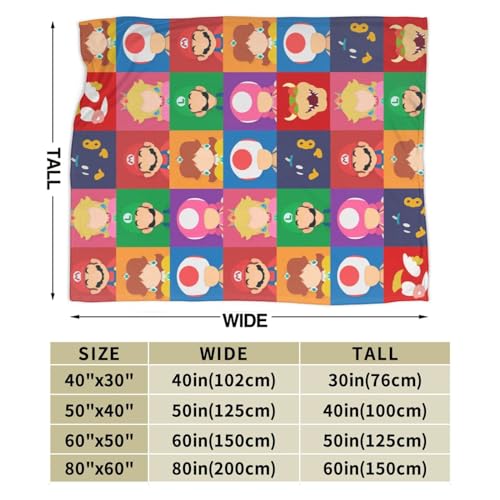 Super Blanket, Super Soft Warm Plush Blanket Cute Cartoon Character Print Blanket for Sofa Bedroom-2-50 * 40"