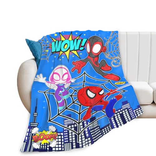 Cartoon Blanket Soft Flannel Blankets for Home Decor Manga Movie Splicing Bedding Couch Living Room All Season 50" X 40"