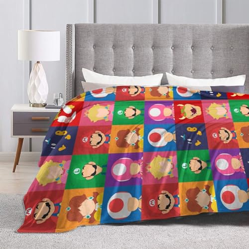 Super Blanket, Super Soft Warm Plush Blanket Cute Cartoon Character Print Blanket for Sofa Bedroom-2-50 * 40"