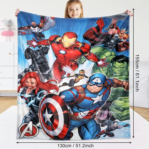 Throw Blanket Measures 60 x 50 inches, Ultra Soft Flannel Fleece Throw Blanket for Kids Bedding (Muticolor)