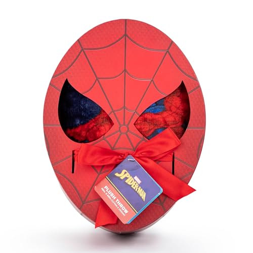 Marvel Spiderman Throw Blanket with Gift Box - Plush Throw Measures 46 x 60 Inches - Super Soft Special Edition Superhero Fleece Bedding