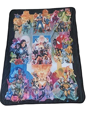 Marvel 80th Anniversary Fleece Softest Throw Blanket| Measures 60 x 45 Inches
