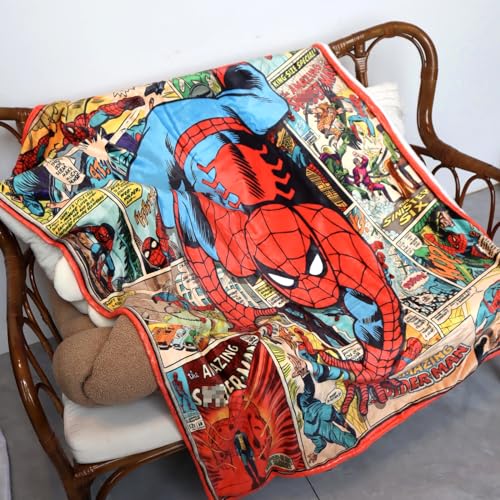 Superhero Spider Blanket Soft Flannel Cozy Throw Blanket for Couch Bed Car-40" x 50"