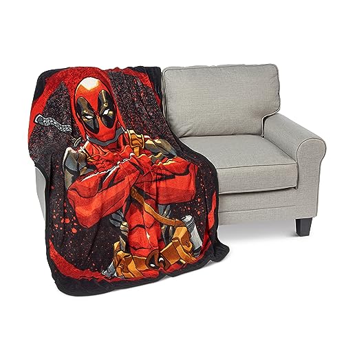 Northwest Deadpool Micro Raschel Throw Blanket, 46" x 60", Tough Guy