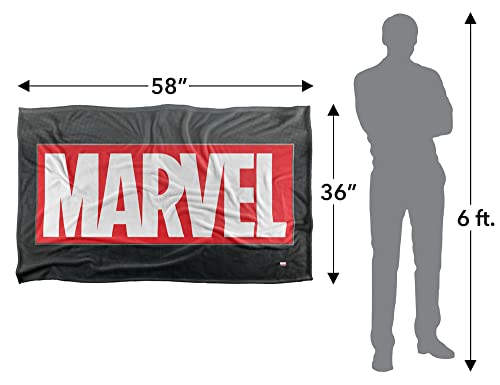 Marvel Avengers Blanket, 36"x58", Marvel Logo, Silky Touch Super Soft Throw Blanket