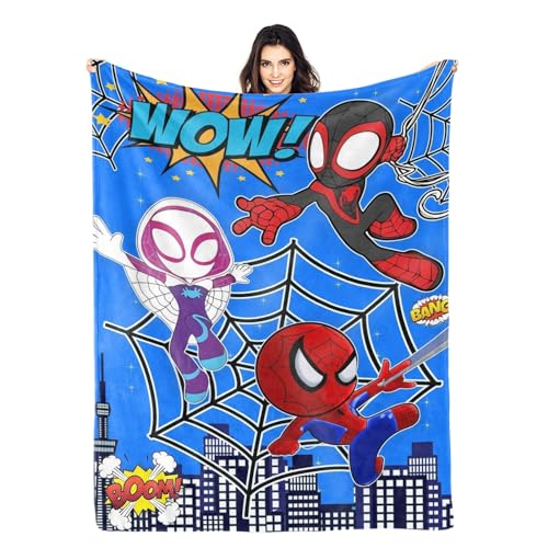 Cartoon Blanket Soft Flannel Blankets for Home Decor Manga Movie Splicing Bedding Couch Living Room All Season 50" X 40"
