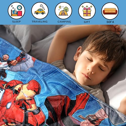 Throw Blanket Measures 60 x 50 inches, Ultra Soft Flannel Fleece Throw Blanket for Kids Bedding (Muticolor)