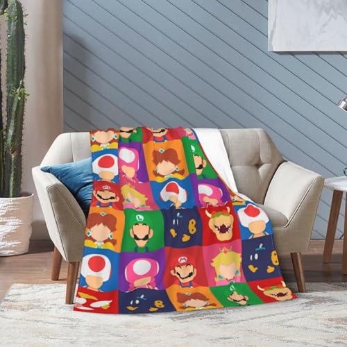 Super Blanket, Super Soft Warm Plush Blanket Cute Cartoon Character Print Blanket for Sofa Bedroom-2-50 * 40"