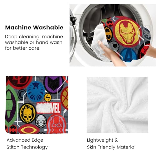 Superhero Spider Print Blanket 40" x 50" Soft Plush Blanket for Couch Car Bed Increase Size Throw Blanket for Living Room Couch Comfortable Bedding Cartoon