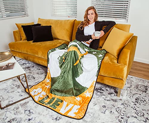 Marvel Studios Loki "Believe" Fleece Throw Blanket | 45 x 60 Inches