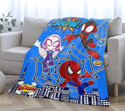 Cartoon Blanket Soft Flannel Blankets for Home Decor Manga Movie Splicing Bedding Couch Living Room All Season 50" X 40"